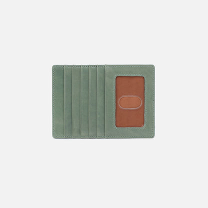 HOBO Trending - Euro Slide Card Case In Polished Leather - Jade