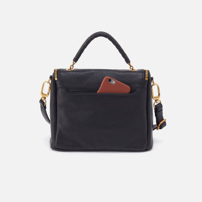 HOBO Exclusive - Fern Top Handle Satchel In Pebbled Leather - Black