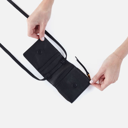 HOBO Best Seller - Fern Wallet Crossbody In Pebbled Leather - Black