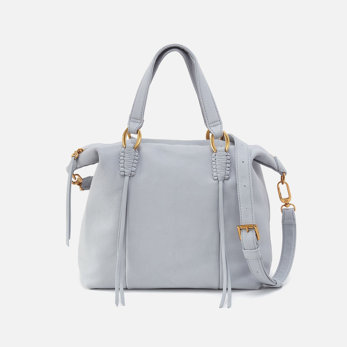HOBO Best Price - Harley Satchel In Pebbled Leather - Blue Pearl