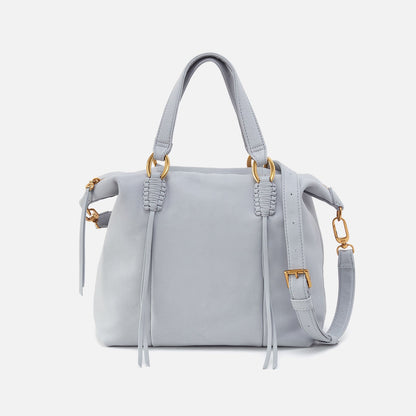 HOBO Best Price - Harley Satchel In Pebbled Leather - Blue Pearl