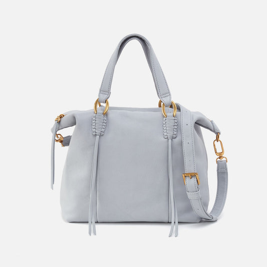 HOBO Best Price - Harley Satchel In Pebbled Leather - Blue Pearl