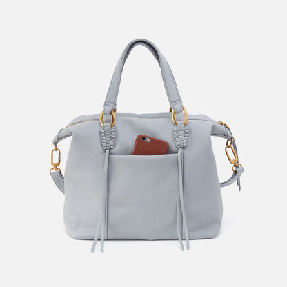 HOBO Best Price - Harley Satchel In Pebbled Leather - Blue Pearl