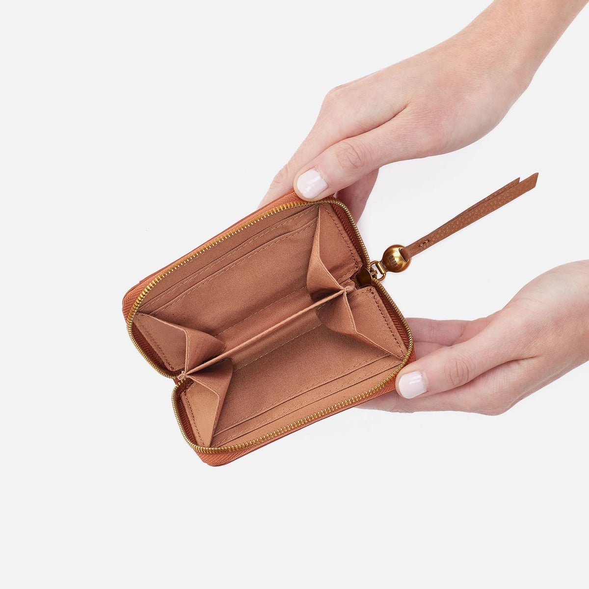 HOBO Sale - Hart Card Case In Pebbled Leather - Warm Honey