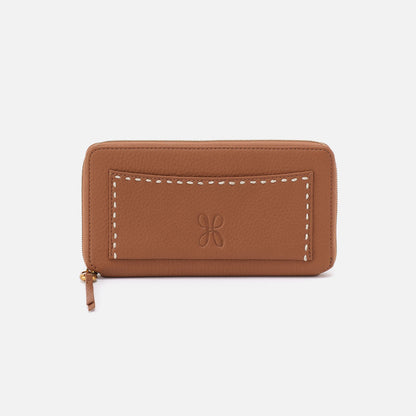 HOBO Great Value - Hart Large Wallet In Pebbled Leather - Warm Honey