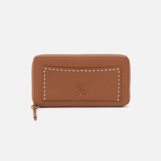 HOBO Great Value - Hart Large Wallet In Pebbled Leather - Warm Honey