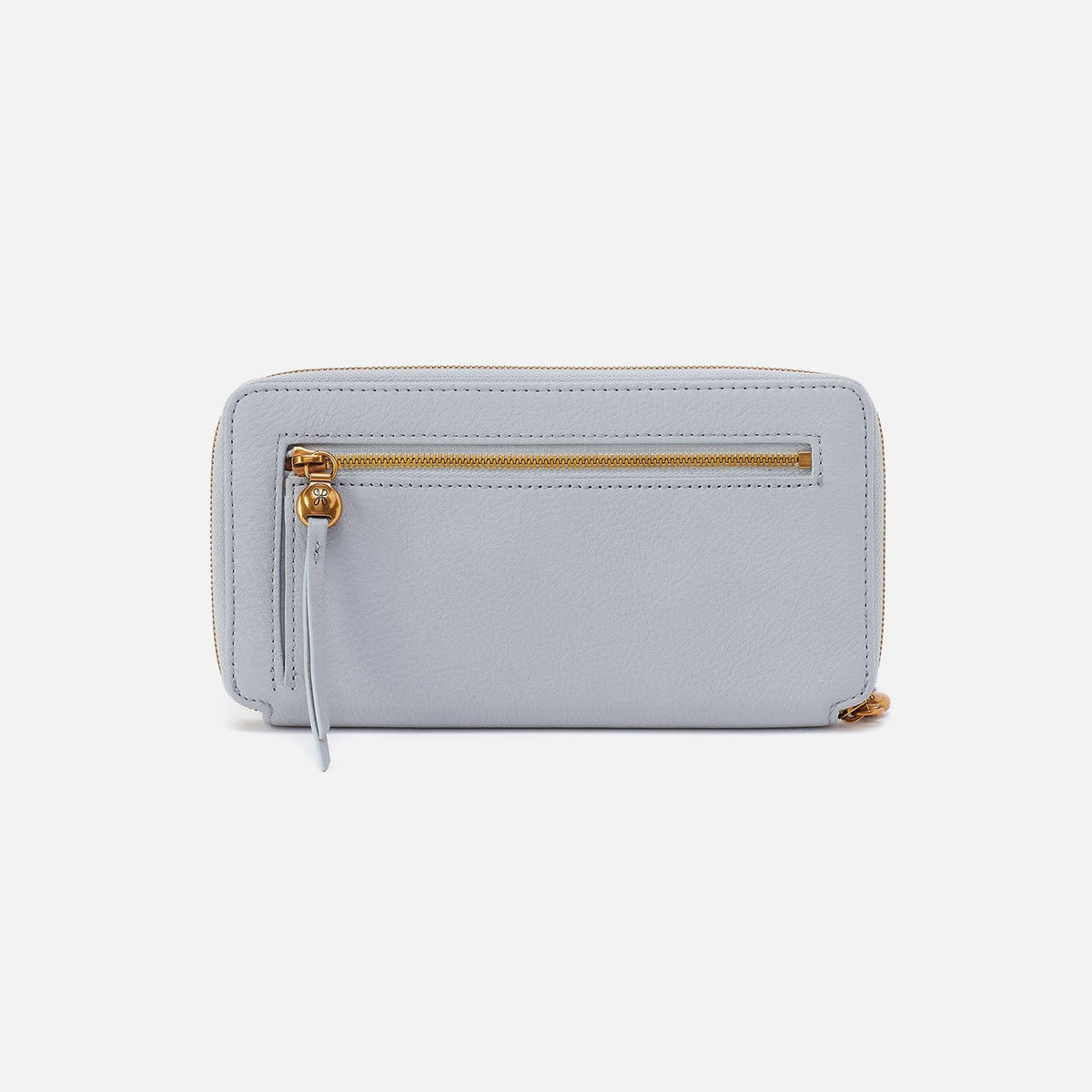 HOBO Great Value - Hart Large Wallet In Pebbled Leather - Blue Pearl