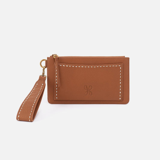 HOBO Classic - Hart Wristlet In Pebbled Leather - Warm Honey