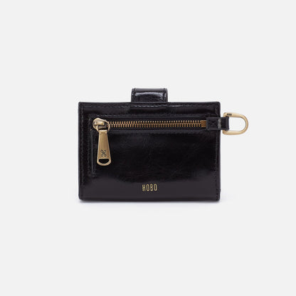 HOBO Trending - Jean Accordian Card Case In Polished Leather - Black
