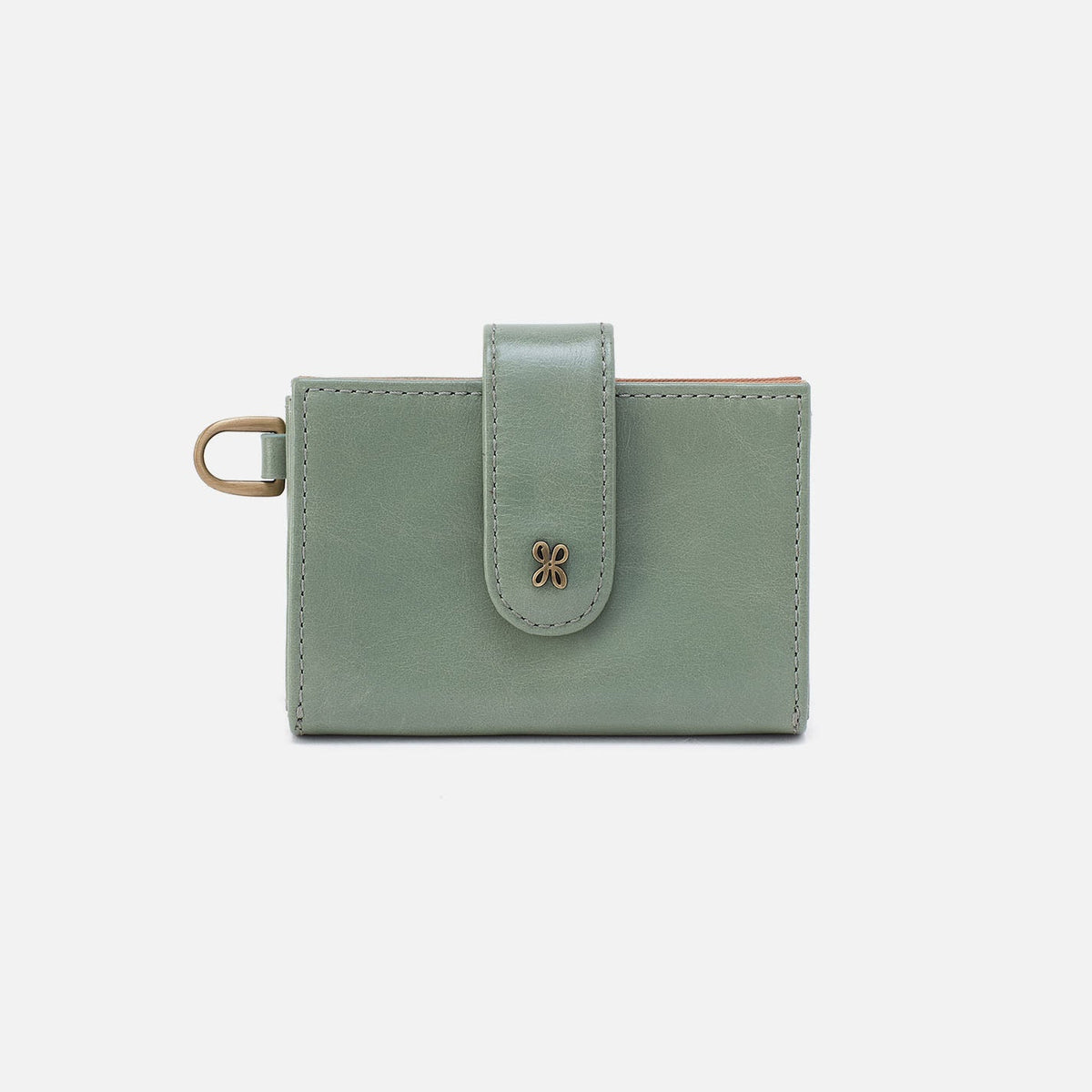 HOBO Sale - Jean Accordian Card Case In Polished Leather - Jade