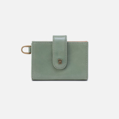 HOBO Sale - Jean Accordian Card Case In Polished Leather - Jade