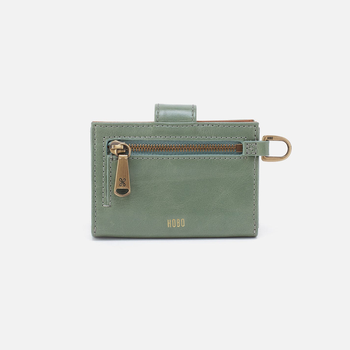HOBO Sale - Jean Accordian Card Case In Polished Leather - Jade