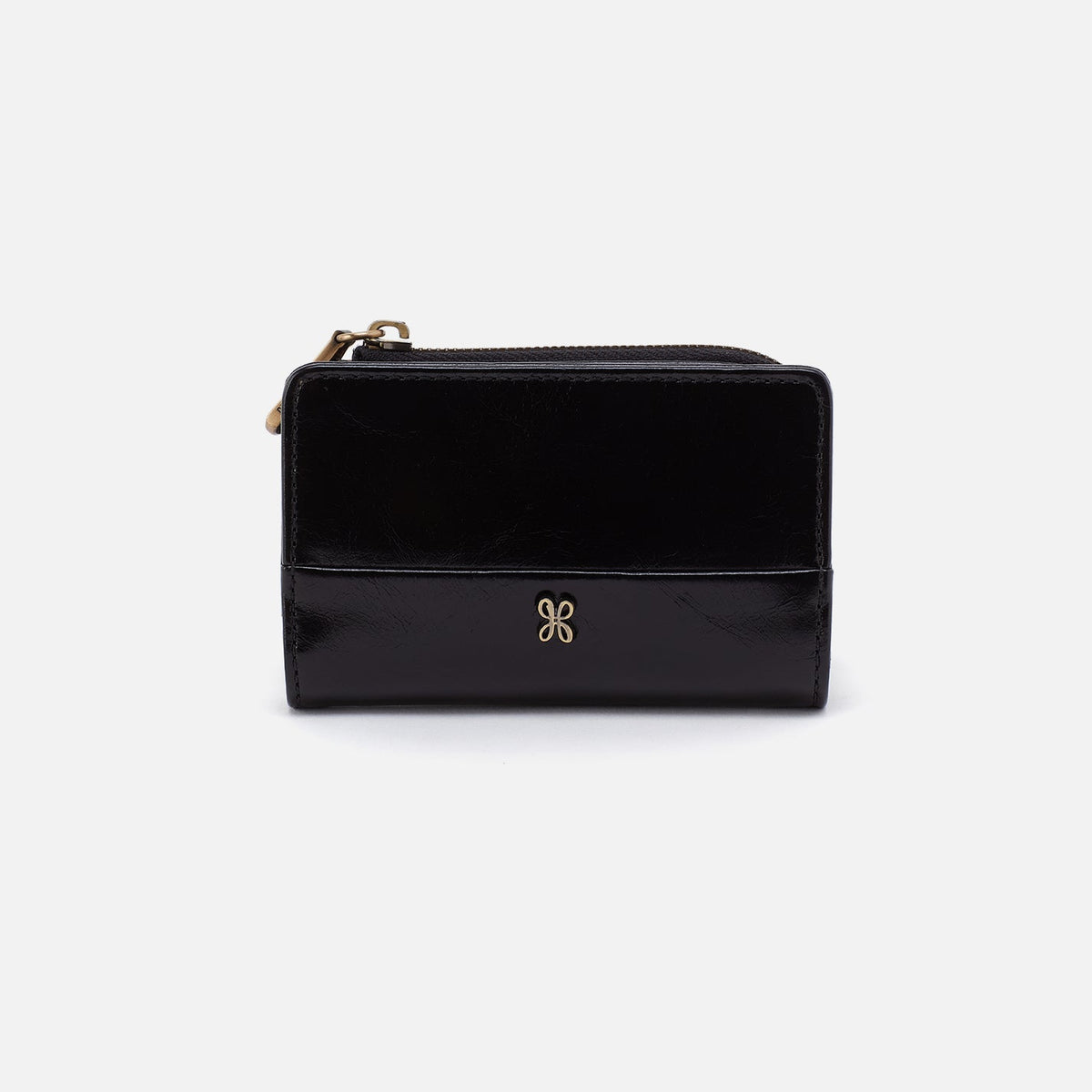 HOBO Special Offer - Jill Card Case In Polished Leather - Black