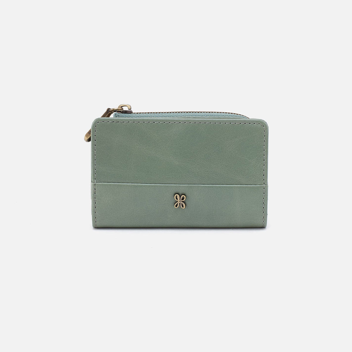 HOBO Everyday - Jill Card Case In Polished Leather - Jade