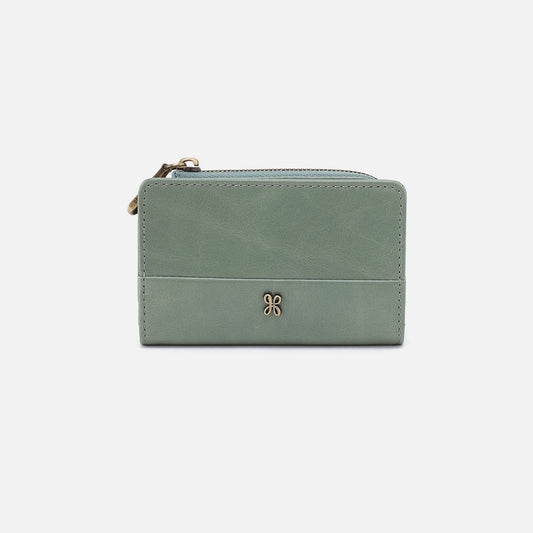 HOBO Everyday - Jill Card Case In Polished Leather - Jade