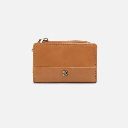 HOBO Signature - Jill Card Case In Polished Leather - Natural