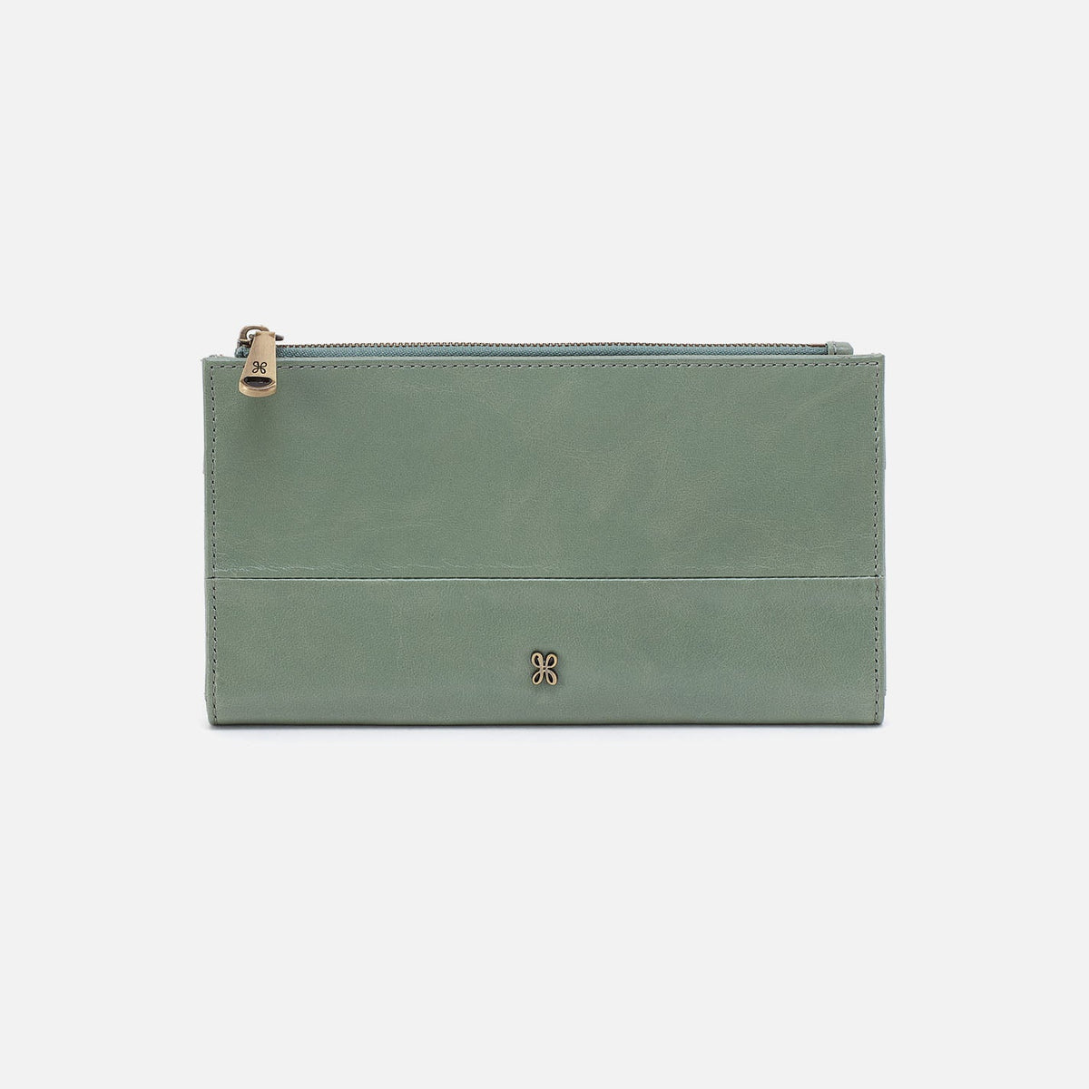 HOBO Trending - Jill Large Bifold Wallet In Polished Leather - Jade