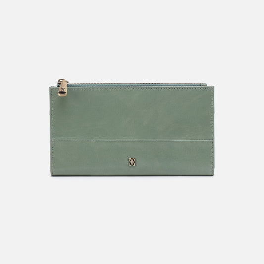 HOBO Trending - Jill Large Bifold Wallet In Polished Leather - Jade