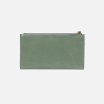 HOBO Trending - Jill Large Bifold Wallet In Polished Leather - Jade