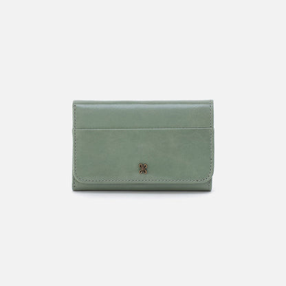 HOBO Special Offer - Jill Trifold Wallet In Polished Leather - Jade