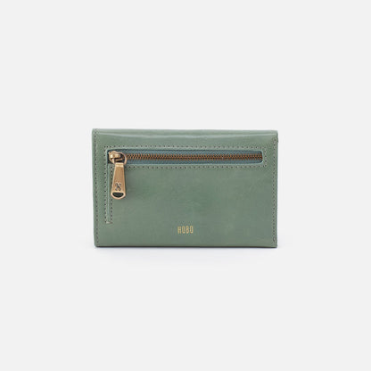 HOBO Special Offer - Jill Trifold Wallet In Polished Leather - Jade