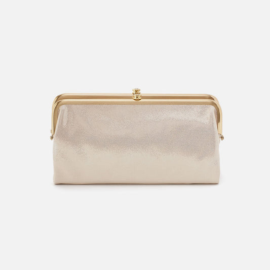 HOBO Classic - Lauren Clutch-Wallet In Metallic Leather - Sand Shimmer