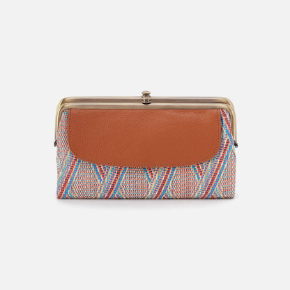 HOBO Essential - Lauren Clutch-Wallet In Multi Weave With Leather Trim - Sunset Raffia