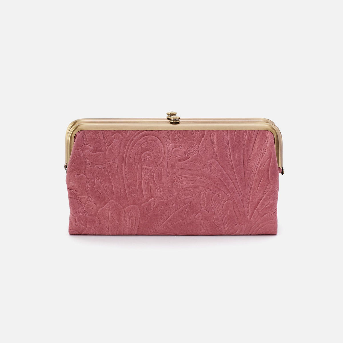HOBO Recommended - Lauren Clutch-Wallet In Tooled Embossed Leather - Mauve Tooled Emboss