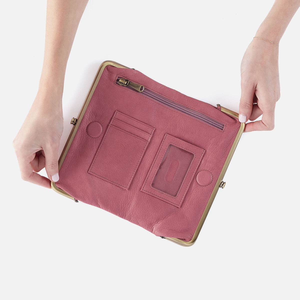 HOBO Recommended - Lauren Clutch-Wallet In Tooled Embossed Leather - Mauve Tooled Emboss