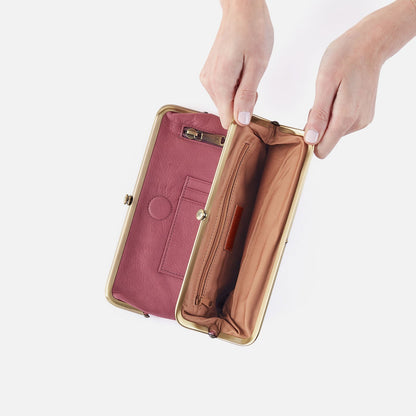 HOBO Recommended - Lauren Clutch-Wallet In Tooled Embossed Leather - Mauve Tooled Emboss