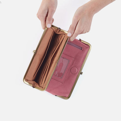 HOBO Recommended - Lauren Clutch-Wallet In Tooled Embossed Leather - Mauve Tooled Emboss