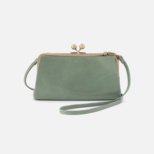 HOBO Latest - Lauren Frame Crossbody In Polished Leather - Jade