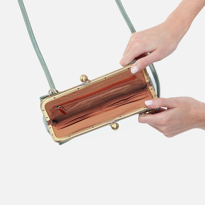 HOBO Latest - Lauren Frame Crossbody In Polished Leather - Jade