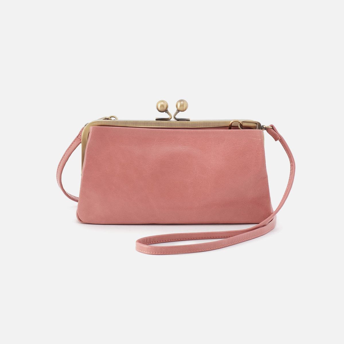 HOBO Best Seller - Lauren Frame Crossbody In Polished Leather - Rose