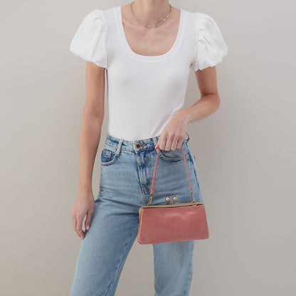 HOBO Best Seller - Lauren Frame Crossbody In Polished Leather - Rose
