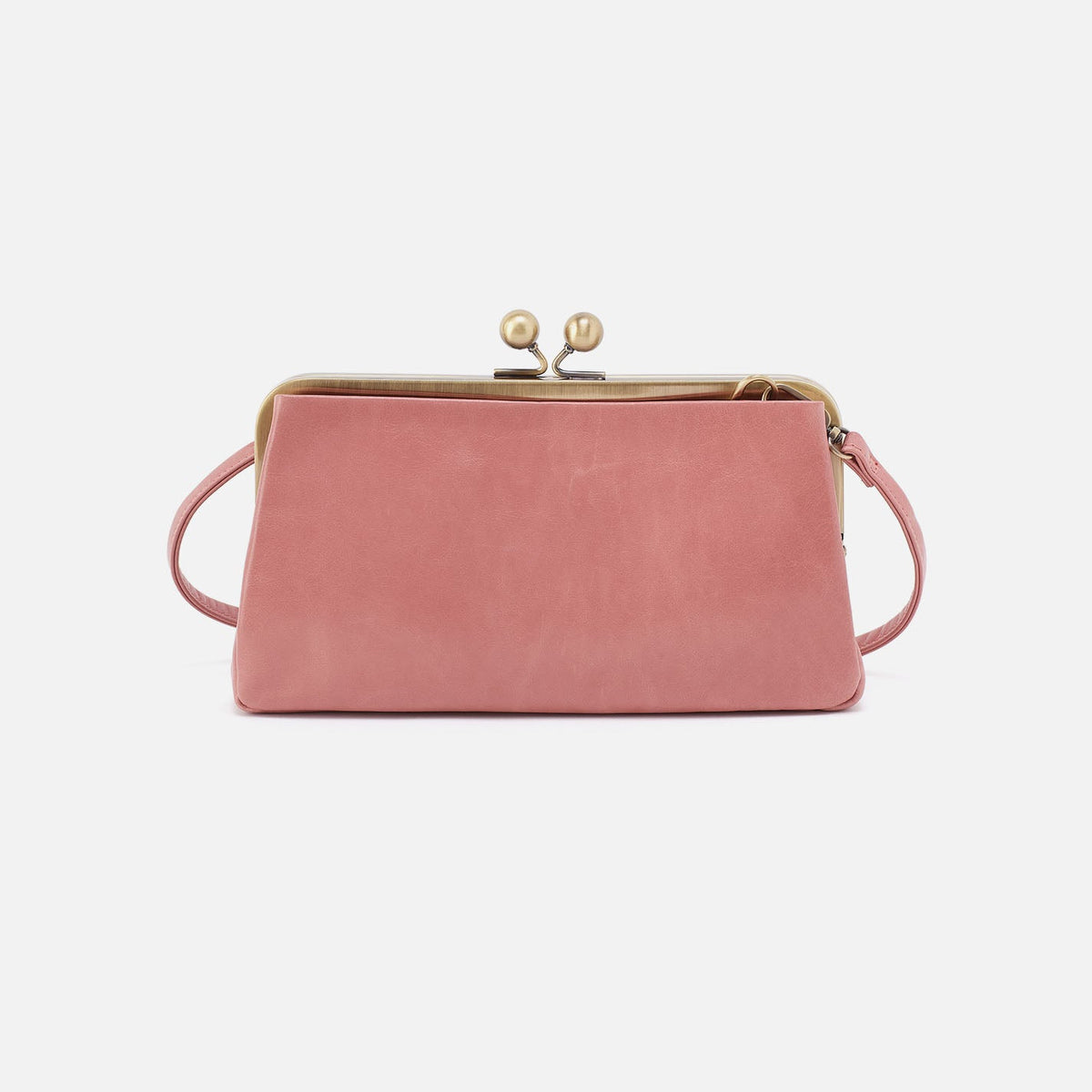 HOBO Best Seller - Lauren Frame Crossbody In Polished Leather - Rose