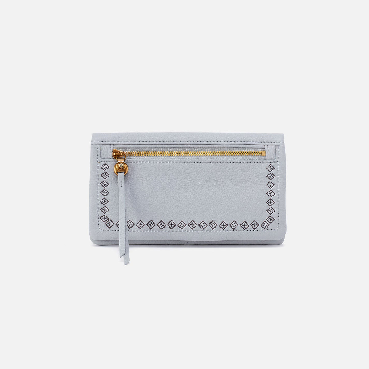 HOBO Hot Sale - Lumen Continental Wallet In Pebbled Leather - Blue Pearl