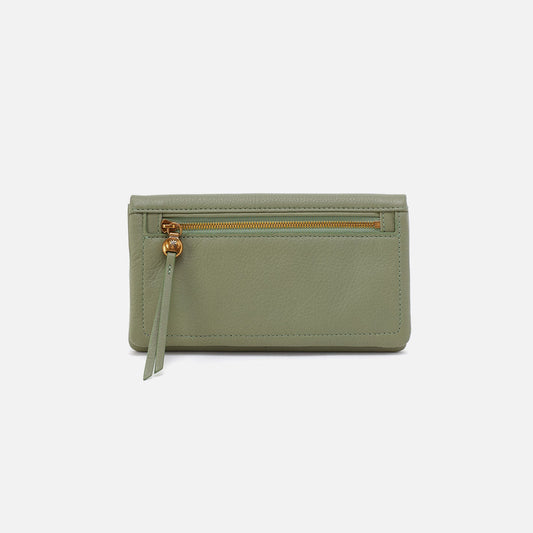 HOBO Deals - Lumen Continental Wallet In Pebbled Leather - Watercress
