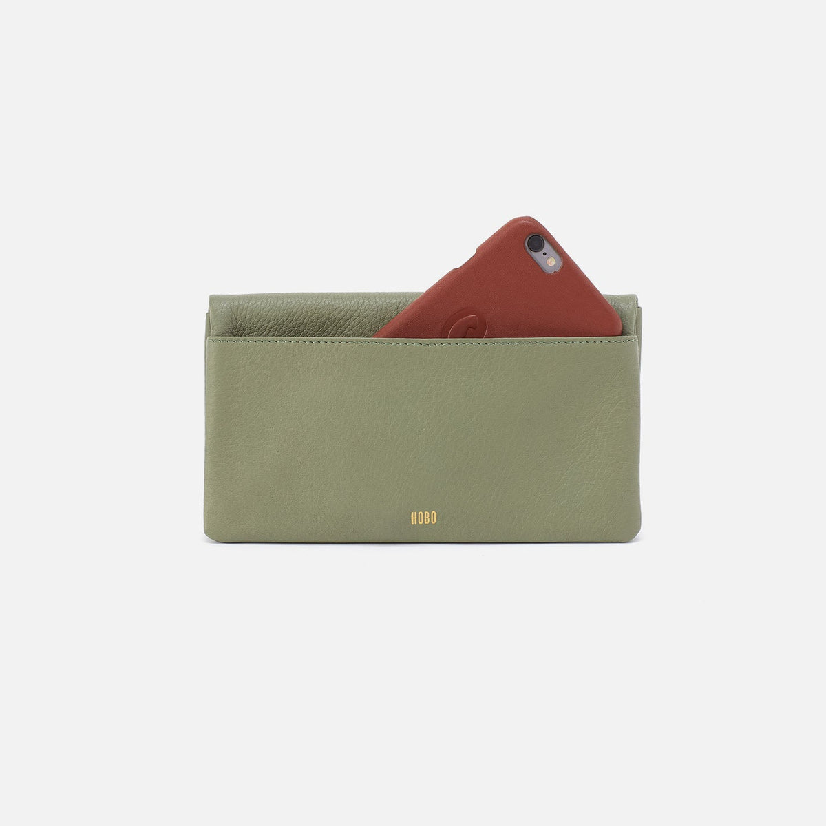 HOBO Deals - Lumen Continental Wallet In Pebbled Leather - Watercress