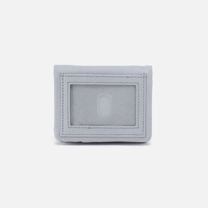 HOBO Essential - Lumen Mini Wallet In Pebbled Leather - Blue Pearl