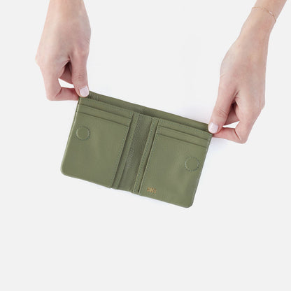 HOBO Classic - Lumen Mini Wallet In Pebbled Leather - Watercress
