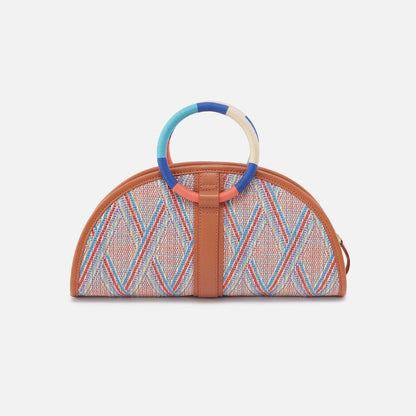 HOBO Trusted - Luna Clutch In Multi Weave With Leather Trim - Sunset Raffia