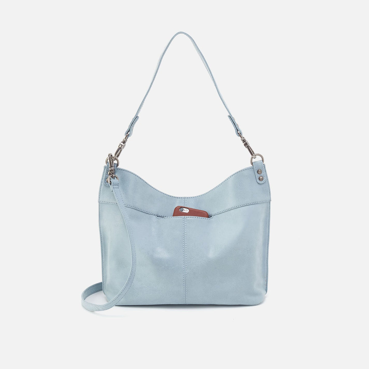 HOBO Customer Favorite - Pier Shoulder Bag In Buffed Leather - Sky