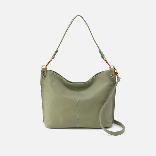 HOBO Essential - Pier Shoulder Bag In Pebbled Leather - Watercress