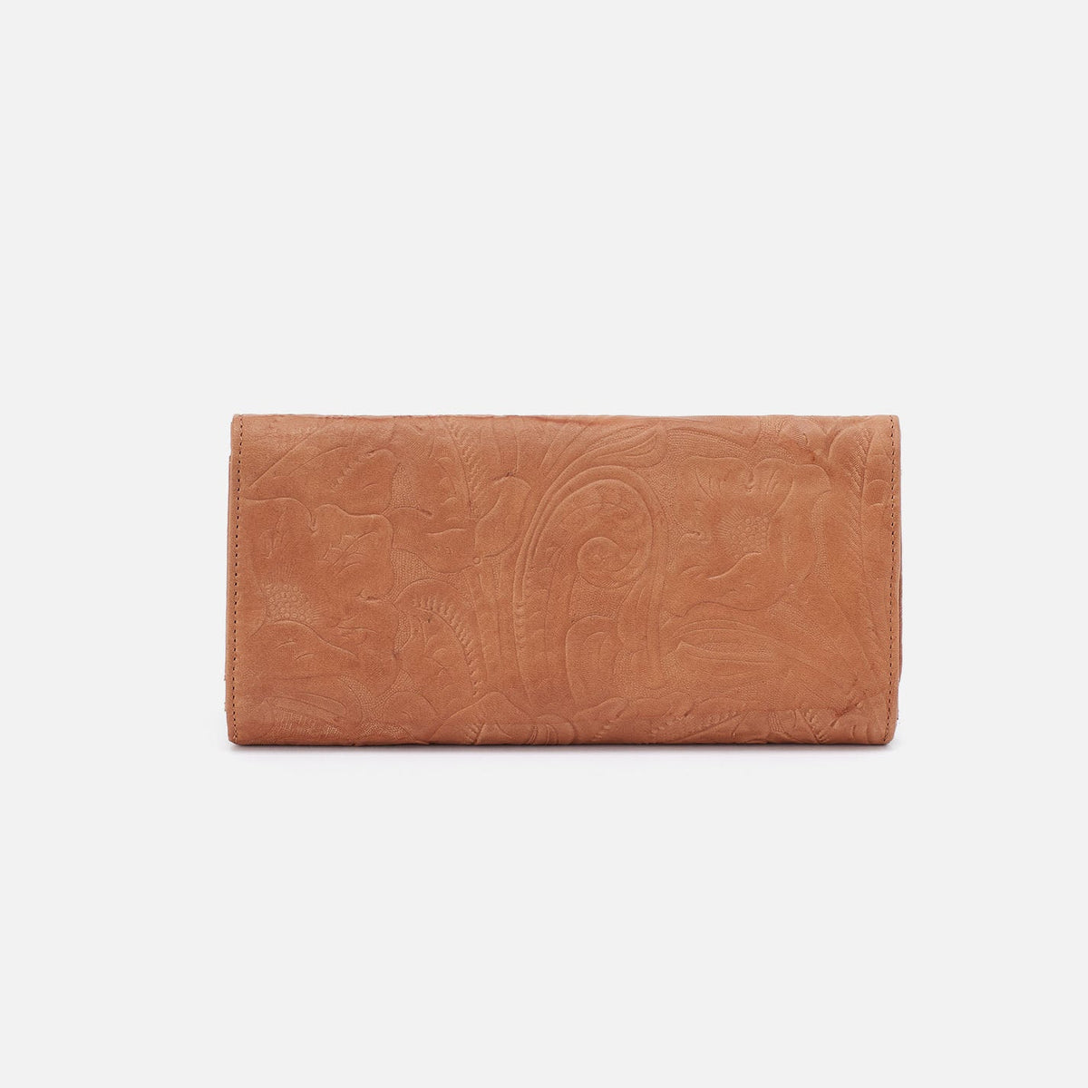 HOBO Sale - Rachel Continental Wallet In Tooled Embossed Leather - Saddle Tooled Emboss
