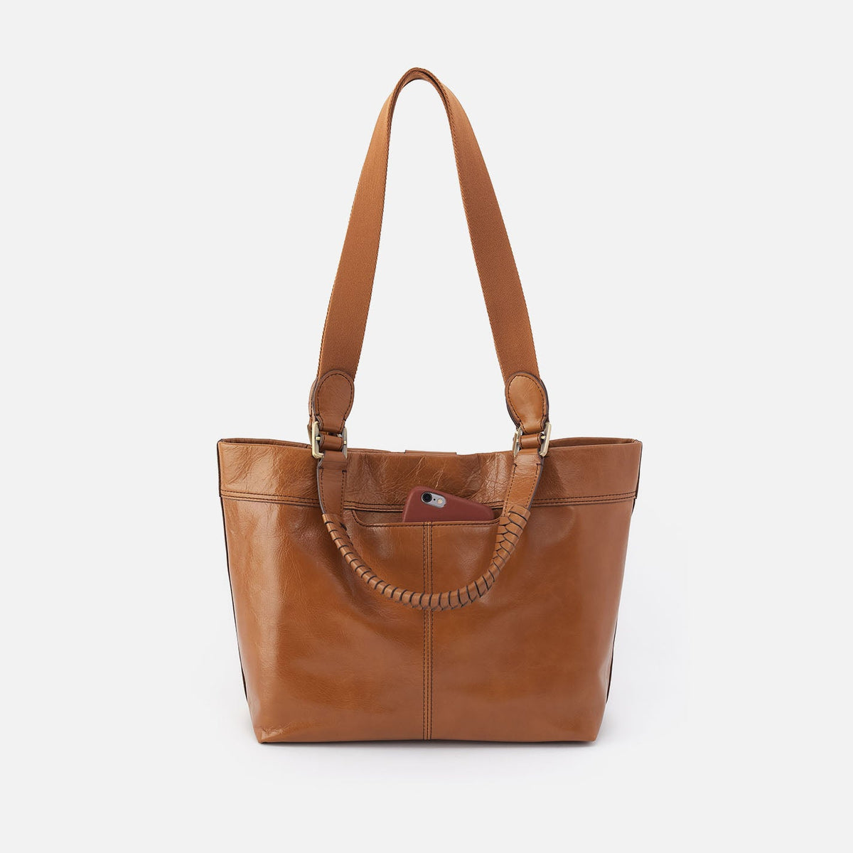 HOBO Recommended - Romy Medium Tote In Polished Leather - Truffle