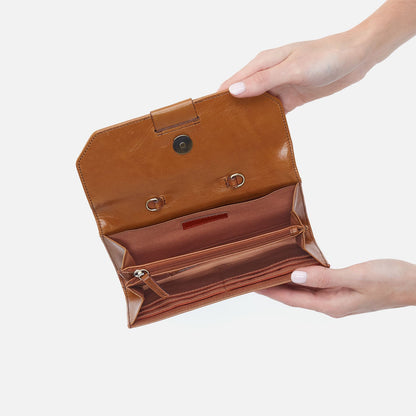 HOBO Featured - Romy Wallet Crossbody In Polished Leather - Truffle