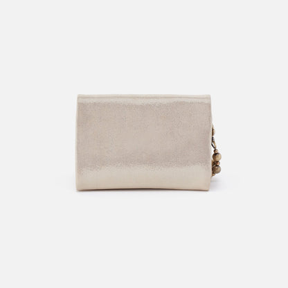 HOBO Essential - Ross Bead Wristlet In Metallic Leather - Sand Shimmer