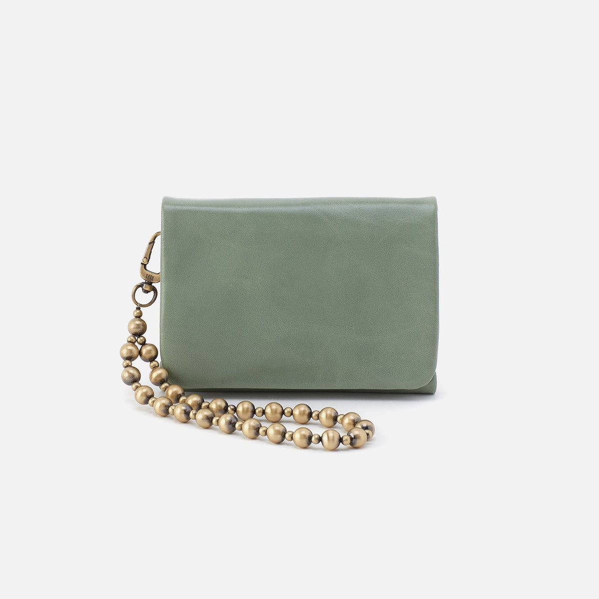 HOBO Signature - Ross Bead Wristlet In Polished Leather - Jade