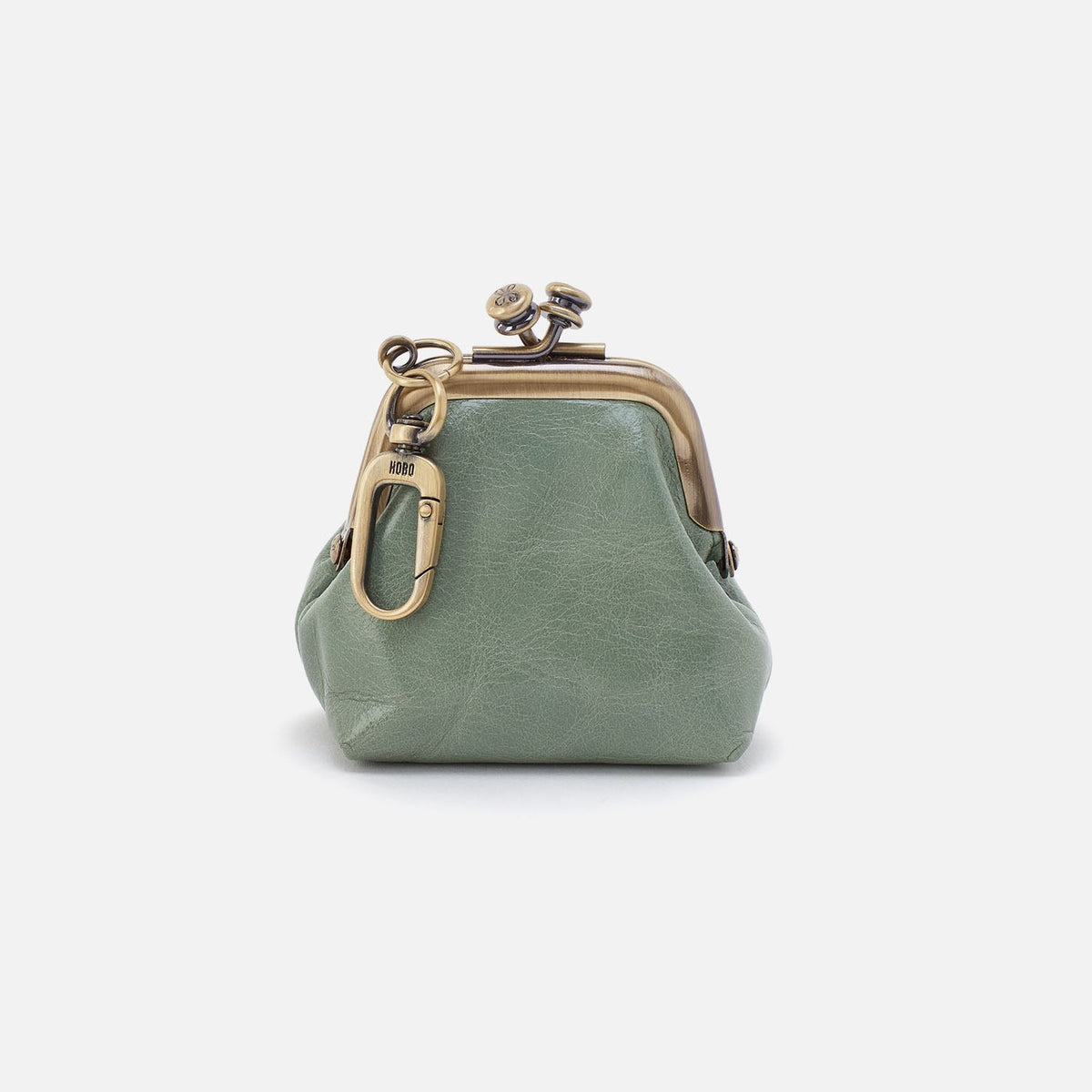 HOBO Customer Favorite - Run Frame Pouch In Polished Leather - Jade